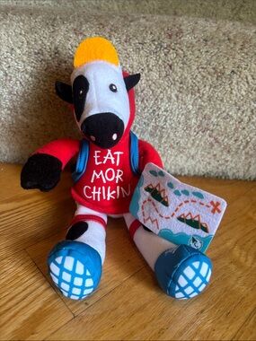 Plush Cow Toy with Yellow Cap – Kids Cuddly Farm Friend
